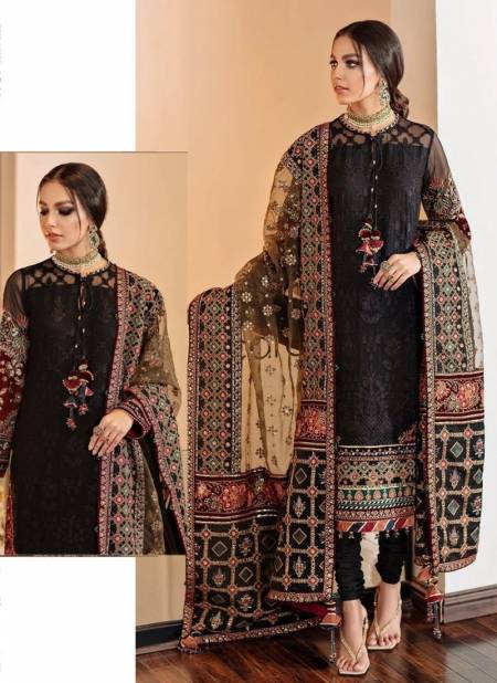 Black Colour R 486 Nx Ramsha New Designer Exclusive Georgette Salwar Suit Collection 486 A